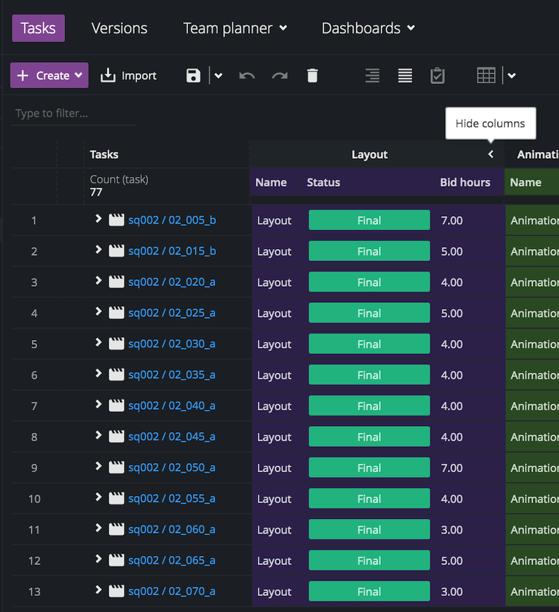 A closer look: Task columns in ftrack Studio 4.4 - ftrack