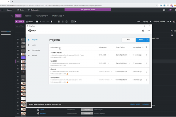 Unity ftrack Studio 1