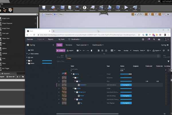 Unreal Engine ftrack Studio 3