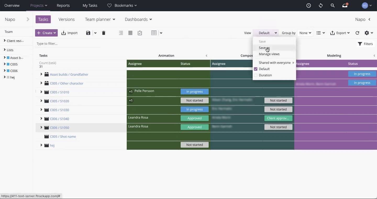 Task Columns View